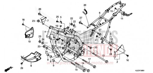 CARROSSERIE DE CHASSIS CRF250LF de 2015